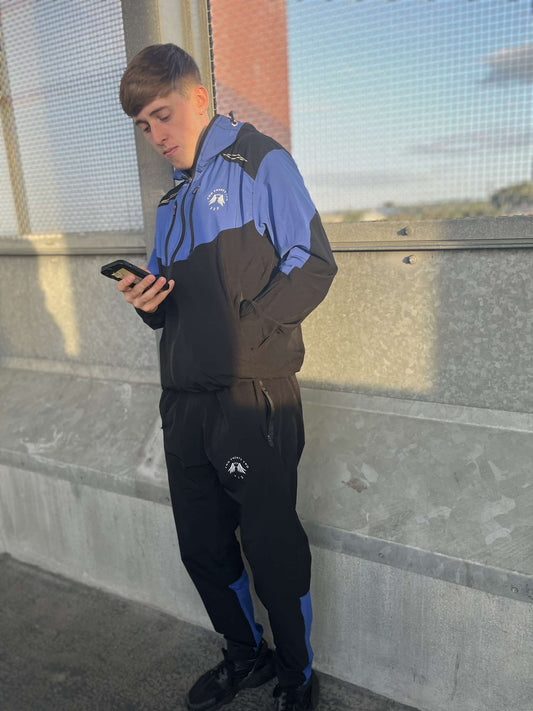 Midnight blue tracksuit + windbreaker set