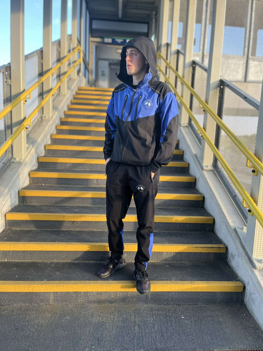 Midnight blue tracksuit + windbreaker set