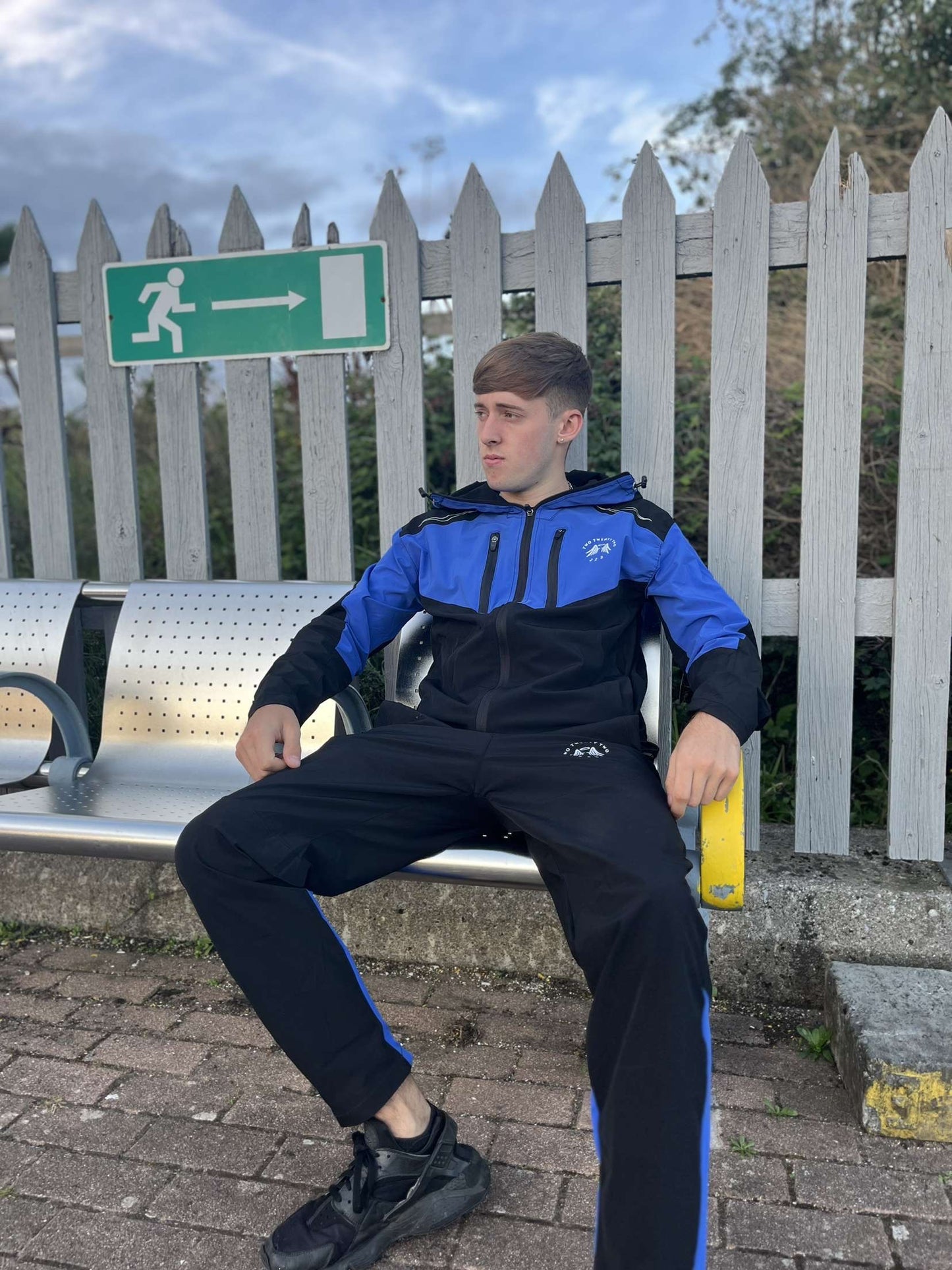 Midnight blue tracksuit + windbreaker set