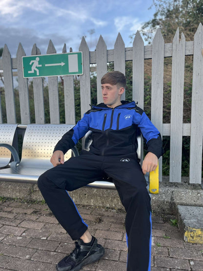 Midnight blue tracksuit + windbreaker set